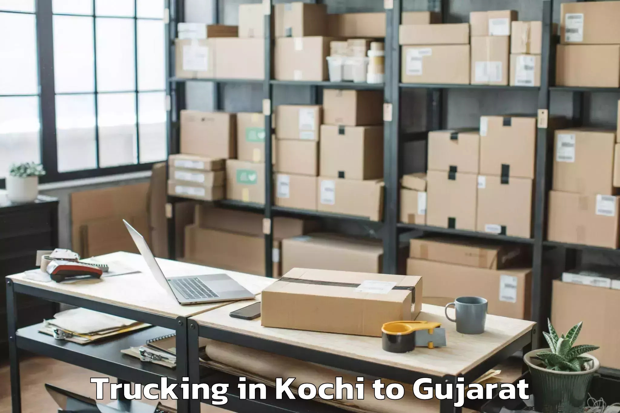 Easy Kochi to Vadgam Trucking Booking